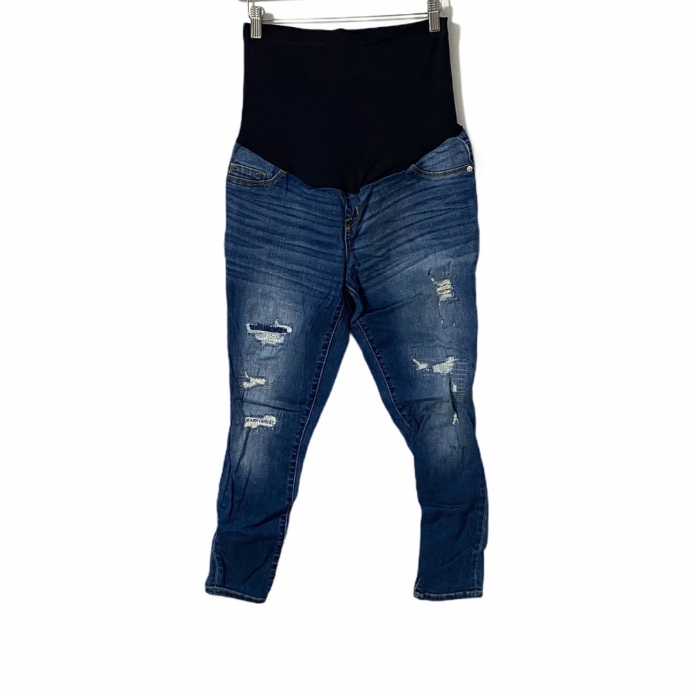 Maternity Distressed Skinny Jeans